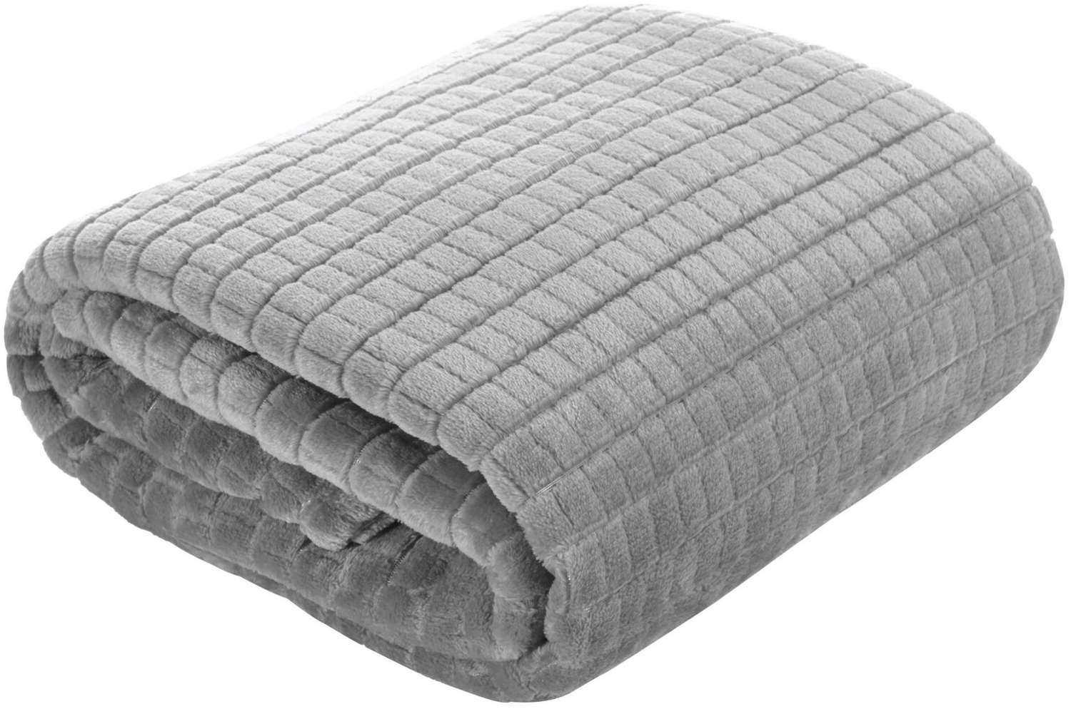 Wohndecke Kuscheldecke Decke MICROFASER Sofadecke Tagesdecke CINDY2 170x210 silber Bild 1