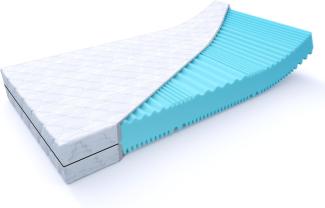 MSS e. K. 2 Liegehärten in Einer Matratze H2/H3 weich/mittelfest | Wendematratze Aqua Deluxe | Höhe ca. 21 cm (Kernhöhe 19 cm) | 120x200 cm | 7 Zonen | Komfortschaum | hochwertiger Microfaserbezug