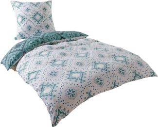 Traumschlaf Soft-Touch Mikrofaser Bettwäsche München grün|240x220 cm + 2x 80x80 cm