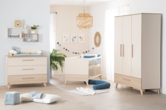 roba Kinderzimmerset 'Sidney' - 3-teilig - inkl. Kombi-Kinderbett 70 x 140 cm - Cashmere